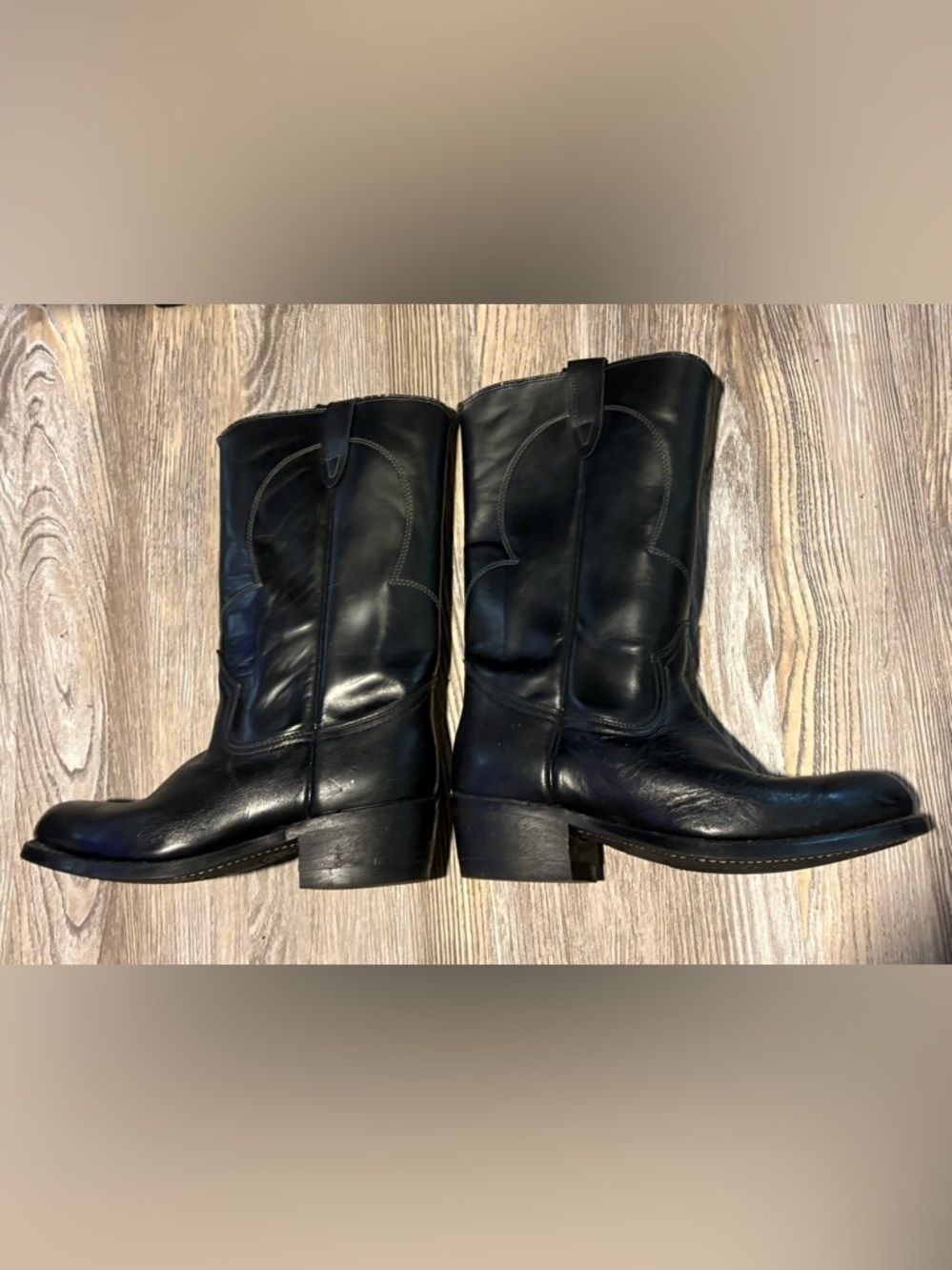 Texas Boot Company Black Western Boots - Picture 9 of 10